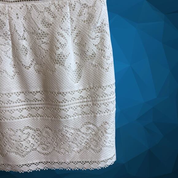 DOLCE VITA DRESS Women's Size XS White Lace Mini Lined Side Zip Wedding Shower - Picture 9 of 14